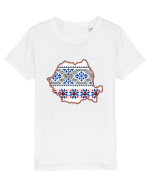 Romania Tricolor Motive Nationale Traditionale Tricou mânecă scurtă  Copii Mini Creator