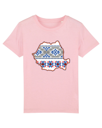 Romania Tricolor Motive Nationale Traditionale Cotton Pink
