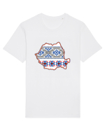 Romania Tricolor Motive Nationale Traditionale Tricou mânecă scurtă Unisex Rocker