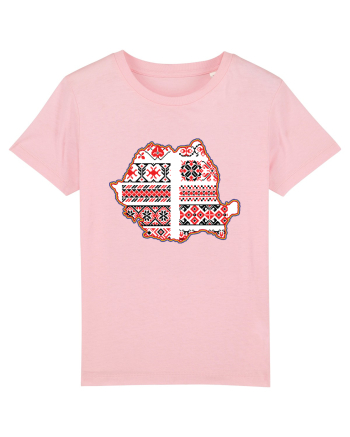 Romania Tricolor Motive Nationale Traditionale Cotton Pink