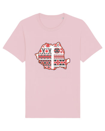 Romania Tricolor Motive Nationale Traditionale Cotton Pink
