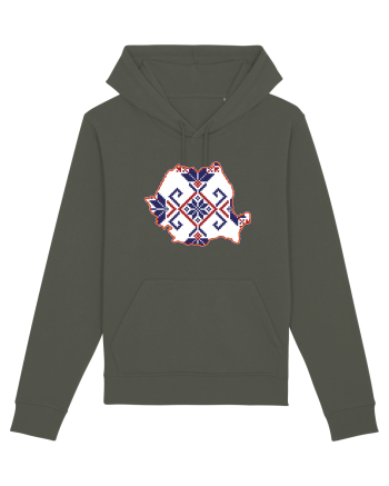 Romania Tricolor Motive Nationale Traditionale Khaki