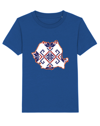 Romania Tricolor Motive Nationale Traditionale Majorelle Blue
