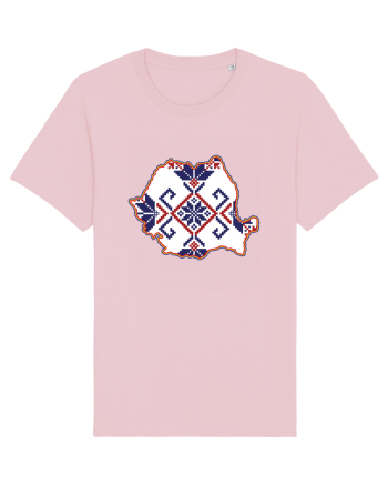 Romania Tricolor Motive Nationale Traditionale Cotton Pink