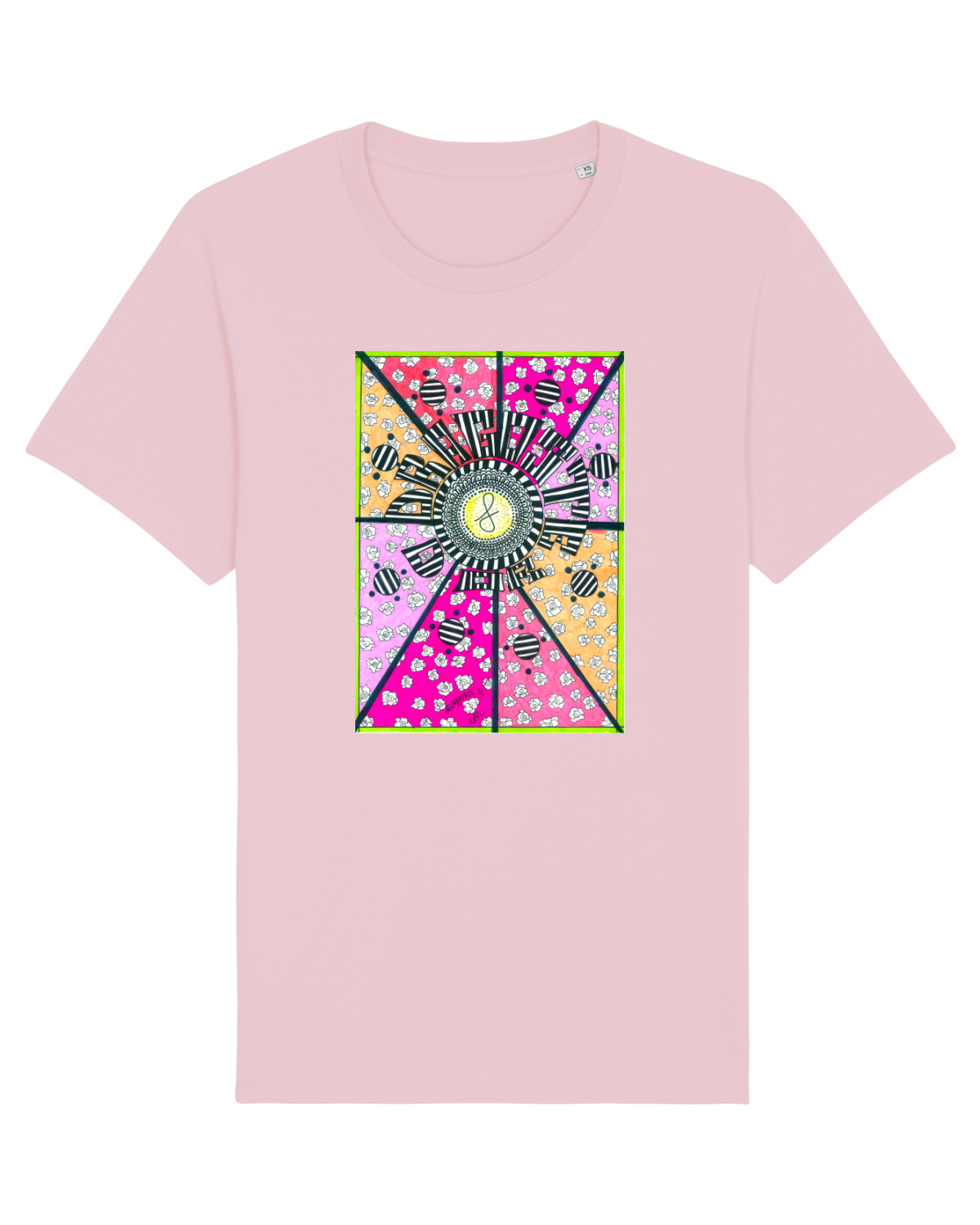 Tricou mânecă scurtă Unisex Rocker Cotton Pink