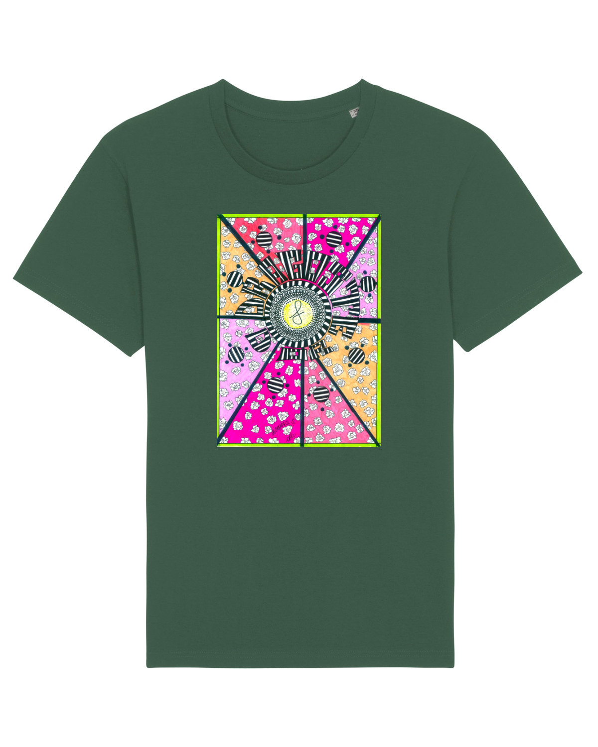 Tricou mânecă scurtă Unisex Rocker Bottle Green
