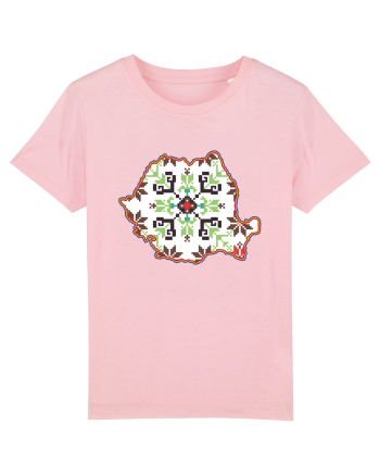 Romania Tricolor Motive Nationale Traditionale Cotton Pink
