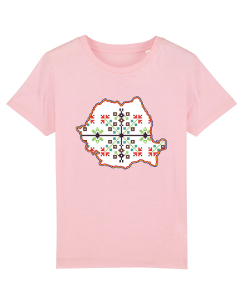 Romania Tricolor Motive Nationale Traditionale Cotton Pink