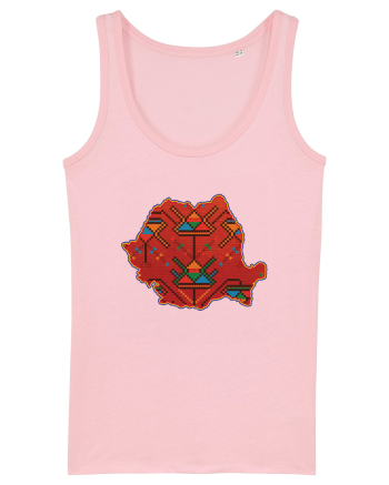 Romania Tricolor Motive Nationale Traditionale Cotton Pink