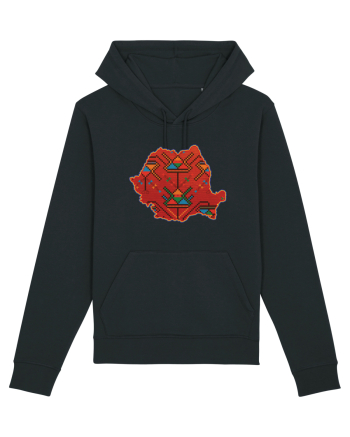 Romania Tricolor Motive Nationale Traditionale Black