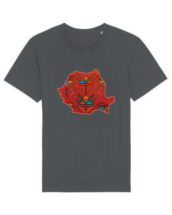 Romania Tricolor Motive Nationale Traditionale Anthracite