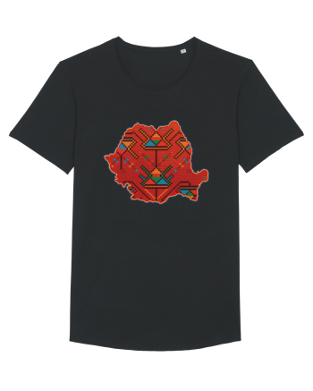Romania Tricolor Motive Nationale Traditionale Black