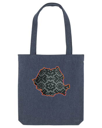 Romania Tricolor Motive Nationale Traditionale Midnight Blue