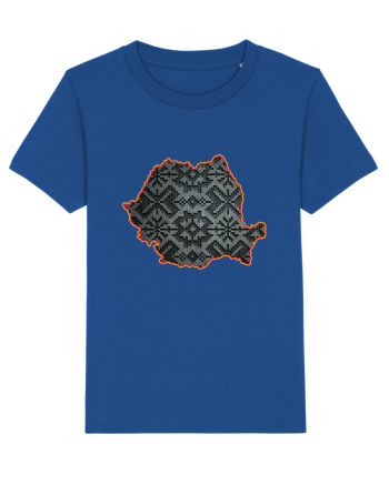 Romania Tricolor Motive Nationale Traditionale Majorelle Blue