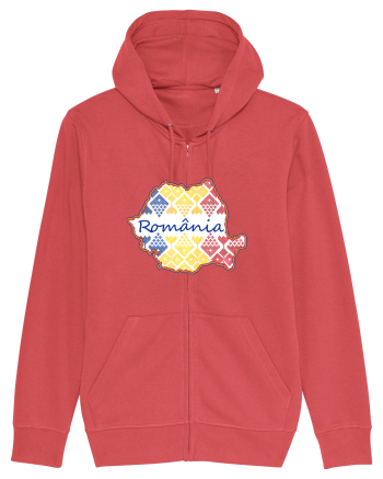 Romania Tricolor Motive Nationale Carmine Red