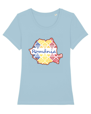 Romania Tricolor Motive Nationale Sky Blue