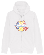 Transilvania Romania Tricolor Motive Nationale Hanorac cu fermoar Unisex Connector