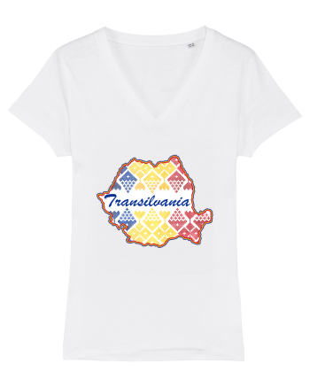 Transilvania Romania Tricolor Motive Nationale White