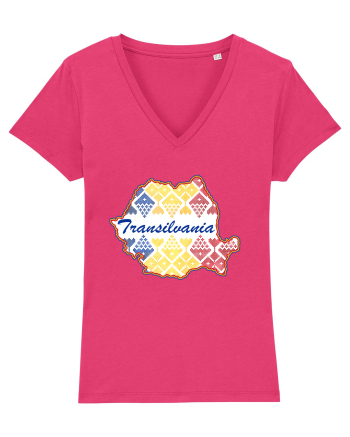 Transilvania Romania Tricolor Motive Nationale Raspberry