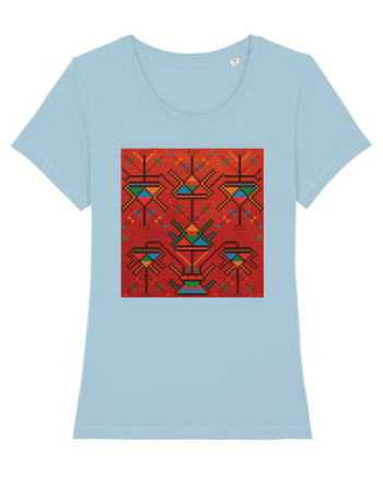 Romania Motiv National Traditional Sky Blue