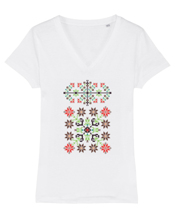 Romania Motiv National Traditional White