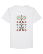 Romania Motiv National Traditional Tricou mânecă scurtă guler larg Bărbat Skater