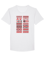 Romania Motiv National Traditional Tricou mânecă scurtă guler larg Bărbat Skater