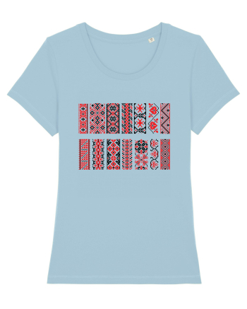 Romania Motiv National Traditional Sky Blue