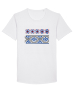 Romania Motiv National Traditional Tricou mânecă scurtă guler larg Bărbat Skater
