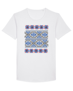 Romania Motiv National Traditional Tricou mânecă scurtă guler larg Bărbat Skater