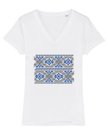 Romania Motiv National Traditional White