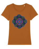 Floarea vietii Tricou mânecă scurtă guler larg fitted Damă Expresser