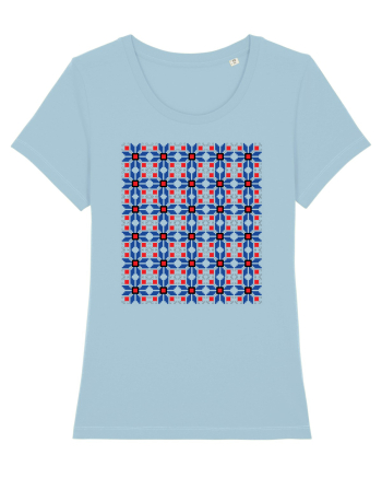 Romania Motiv National Traditional Sky Blue