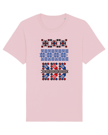 Romania Motiv National Traditional Cotton Pink