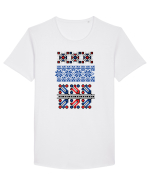 Romania Motiv National Traditional Tricou mânecă scurtă guler larg Bărbat Skater