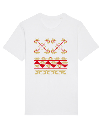 Romania Motiv National Traditional White