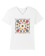Romania Motiv National Traditional Tricou mânecă scurtă guler V Bărbat Presenter