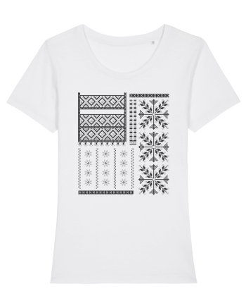 Romania Motiv National Traditional White