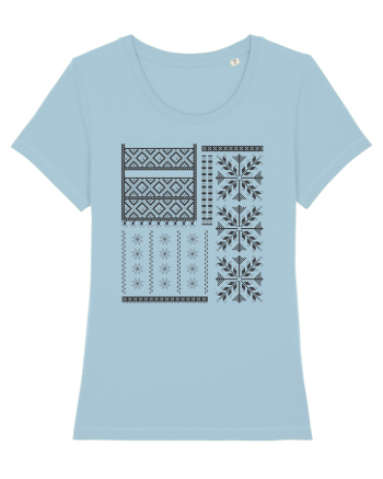 Romania Motiv National Traditional Sky Blue