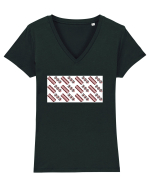 Romania Motiv National Traditional Tricou mânecă scurtă guler V Damă Evoker