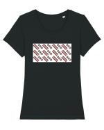 Romania Motiv National Traditional Tricou mânecă scurtă guler larg fitted Damă Expresser