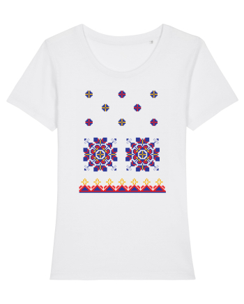 Romania Motiv National Traditional White