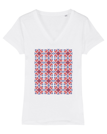 Romania Motiv National Traditional White