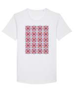 Romania Motiv National Traditional Tricou mânecă scurtă guler larg Bărbat Skater