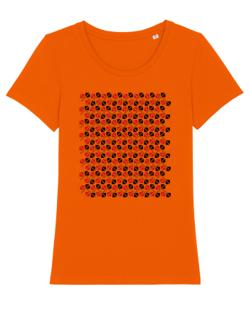 Romania Motiv National Traditional Bright Orange