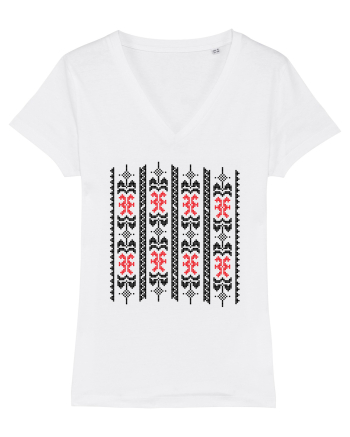 Romania Motiv National Traditional White