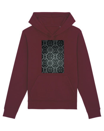Romania Motiv National Traditional Burgundy