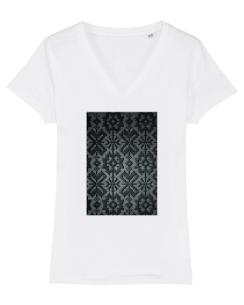Romania Motiv National Traditional White