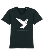 porumbgami ninja Tricou mânecă scurtă guler V Bărbat Presenter
