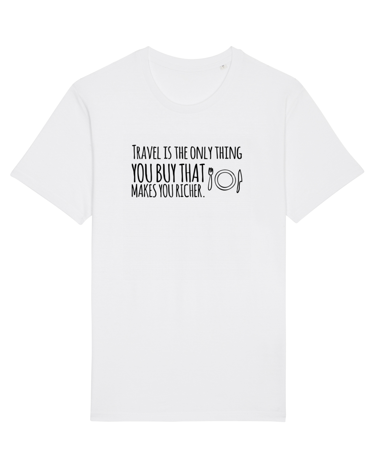 Tricou mânecă scurtă Unisex Rocker White